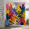 Яркая цветочная шторка для душа, смелые цвета для декора ванной комнаты