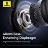 Baseus Bass 30 Max Wireless Headphones Bluetooth 5.3 40mm Bass-Enhancing Diaphragm 50H Over Headset Ultra Low Latency Earphones