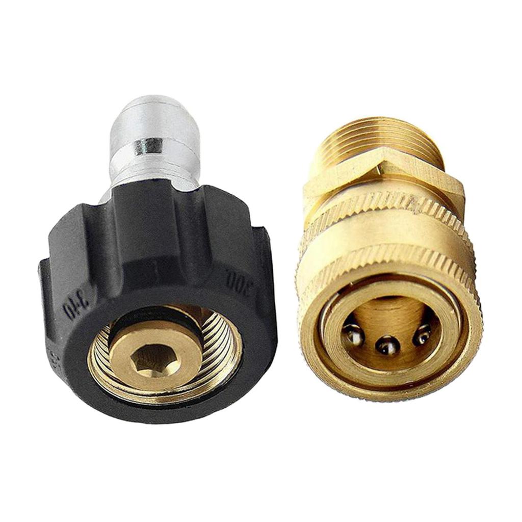 Pressure Washer Adapter Kit, M22 to 3/8 inch Rustproof Quick Connect Durable for