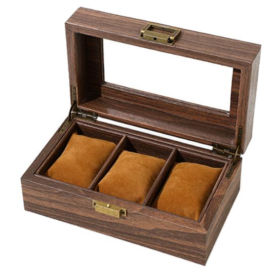 Витрина для хранения часов со съемными подушками, дизайн с прозрачным окном, всесторонняя защита