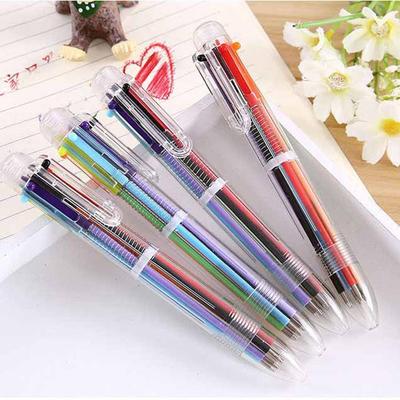 Мультяшная многоцветная шариковая ручка Six In One Touch Color Personality Oil Pen Student Candleware 6 Color Pen