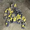 26 Y2K Millennium Smiley Star Hooded Zip Sweatshirt Retro Print Casual Jacket