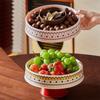 Large Capacity Dried Fruit Plate Plastic Snack Tray Jewelry Storage Tray  Entryway Display