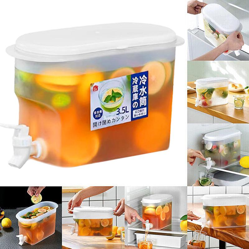 Ведро для напитков на 3,5 л, диспенсер для напитков с краном, холодильник, холодный чайник