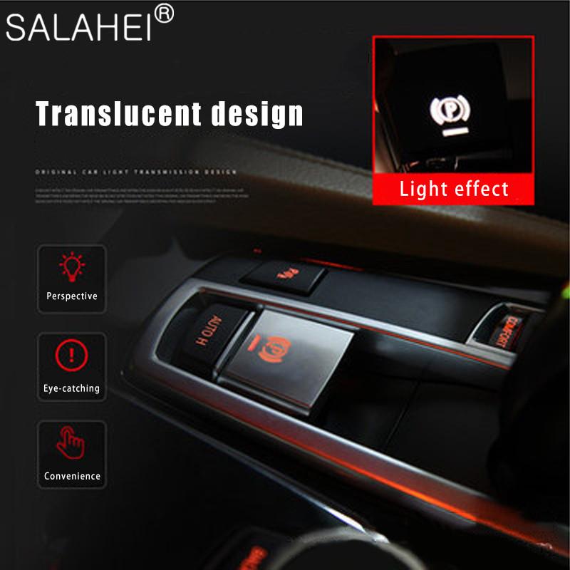 Интерьер автомобиля, переключатель фар, переключатель передач, кнопка ручного тормоза P, наклейка для BMW 1 2 3 4 серии GT New X1 X5 X6 2013-