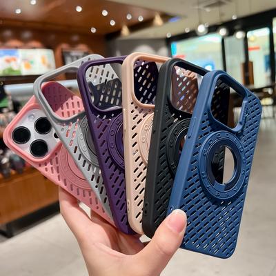 Сетчатый чехол для телефона с защитой от перегрева для IPhone 16 Pro, невидимая подставка, защитная крышка, чехол 13max для Apple 15, мягкий