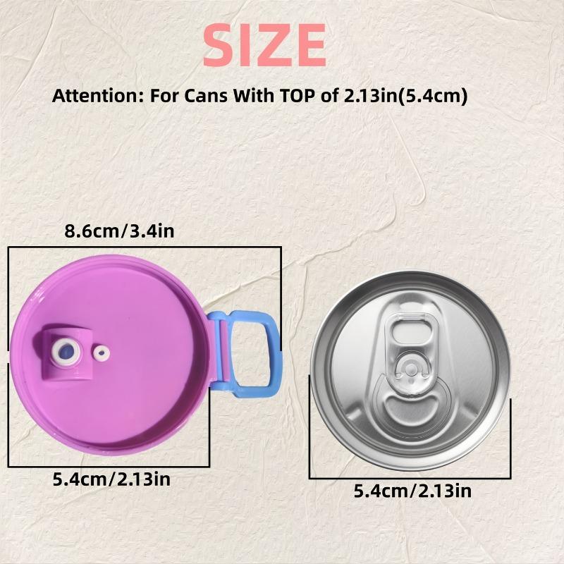 Creative Soda Can Seal Cover Contrasting Color Silicone Soda Lids With Straws Outdoor Picnics Portable Beverage Soda Tank Cover