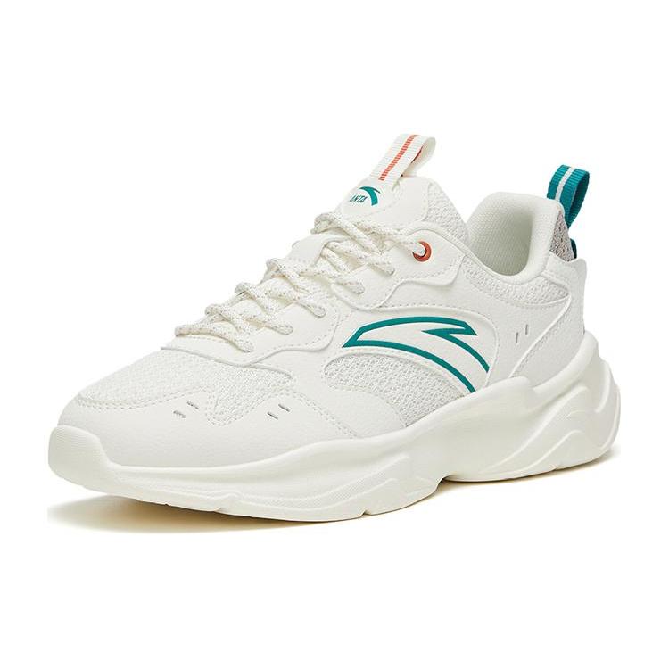 Anta Wear resistant, Non slip And Breathable Low top Sports Casual Shoes Women's White Gray Green 922328815-1