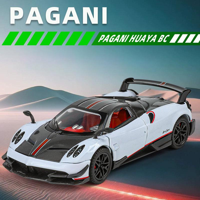 1:Масштаб 1:32 Pagani Dinastia Huayra BC Модель автомобиля Игрушка Звук Свет Двери типа «крыло чайки» Сплав Литье под давлением Модели суперкаров Подарки для мальчиков Детей