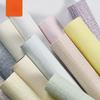 5 Meters / Roll 3D Self-adhesive Thicken Waterproof Wallpaper Linen Textured Pure Color Home Decorative Refurbished Sticker