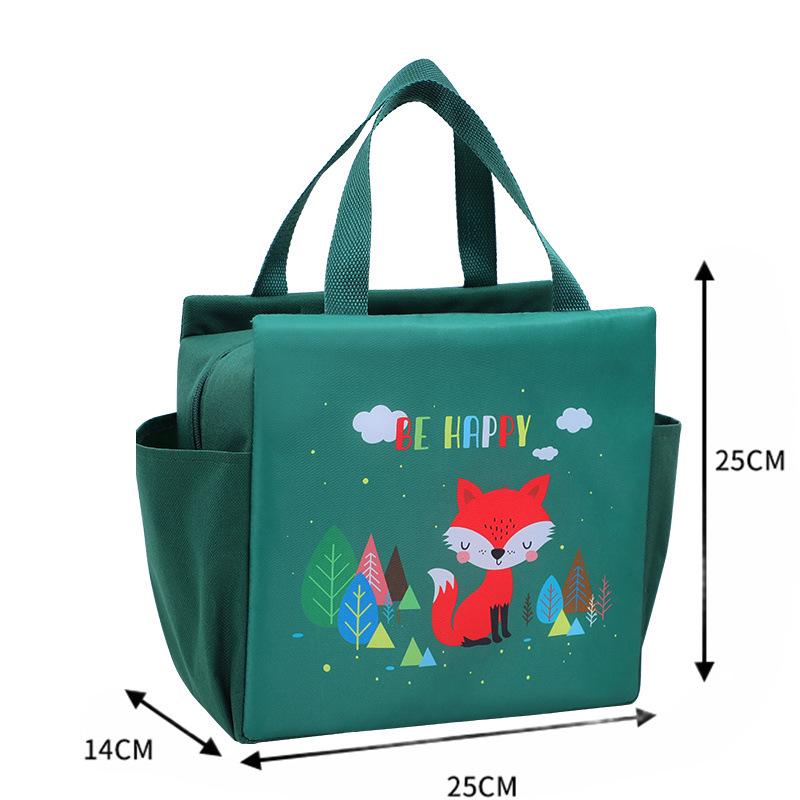 Катионная водонепроницаемая термосумка для ланча с двумя карманами и алюминиевой фольгой