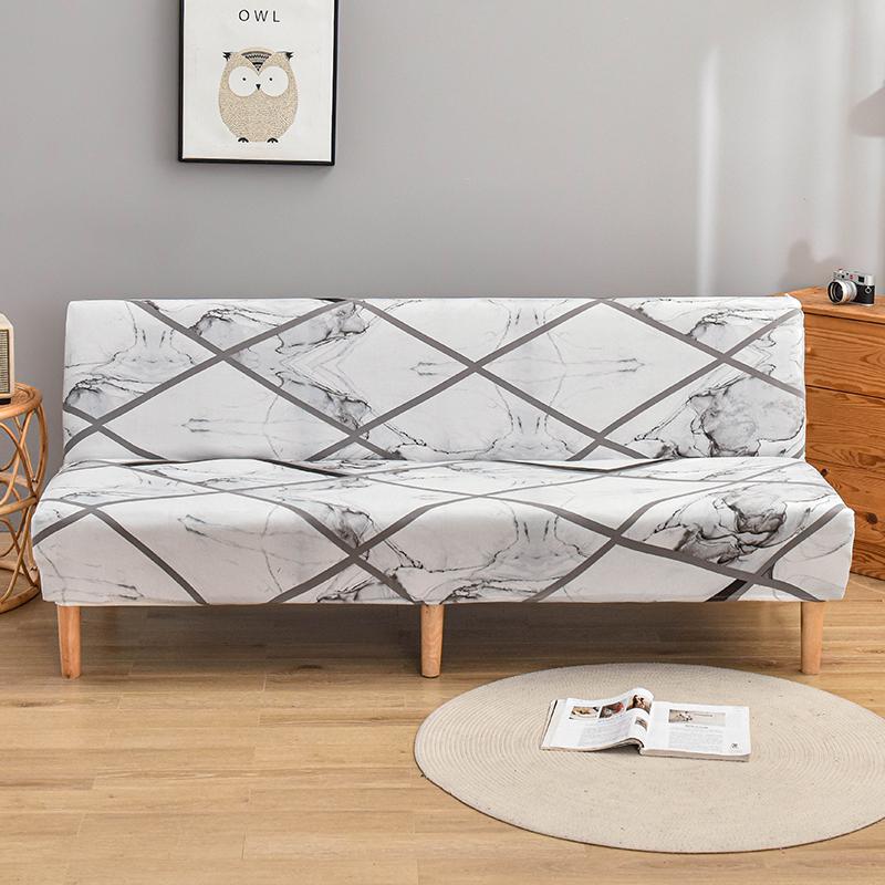 Чехол на футон без рукавов с цветочным принтом, эластичный чехол на диван-кровать, защитник мебели без подлокотников с эластичным низом, 1 шт.