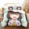 3D Anime The Ryuo's Work Is Never Done! Bedding Set Single Twin Full Queen King Size Bed Set Adult Kid Bedroom Duvet Cover Sets