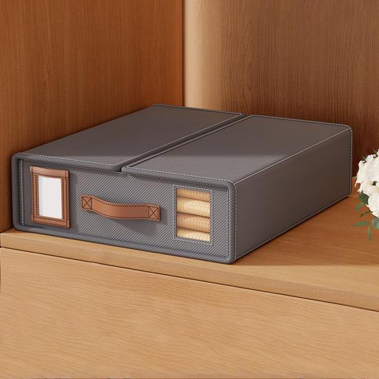 Ящик для хранения листов-органайзеров с прозрачным окошком, с застежкой-липучкой, большой вместимости, складной