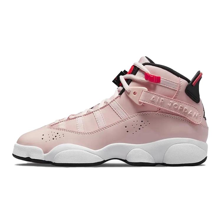 Air Jordan 6 Rings Grade School 'Atmosphere' (Unisex) Atmosphere / Infrared 23 / Back / White Kids' Basketball Shoes 323419 602