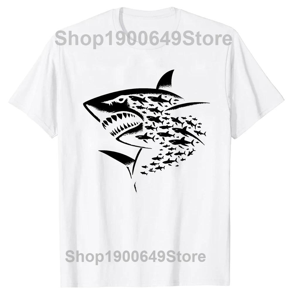 Shark 2024 Week Shark Lover Scuba Diver T Shirts Summer Graphic Streetwear Short Sleeve Birthday Gifts Tshirt Mens Clothing