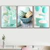 Nordic Green Mint Macaron Poster Modern Kitchen Decoration Canvas Art Dessert Food Painting Wall Art Print Picture