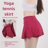 Женские спортивные брюки для йоги, тенниса, высокой талии, утягивающие, плиссированные, юбка