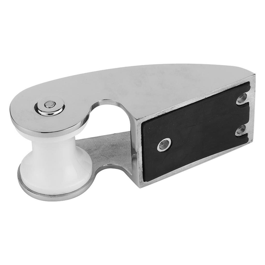 Boat Anchor Bracket Support Marine Bow Lift Roller Stainless Steel WRubber Wheel