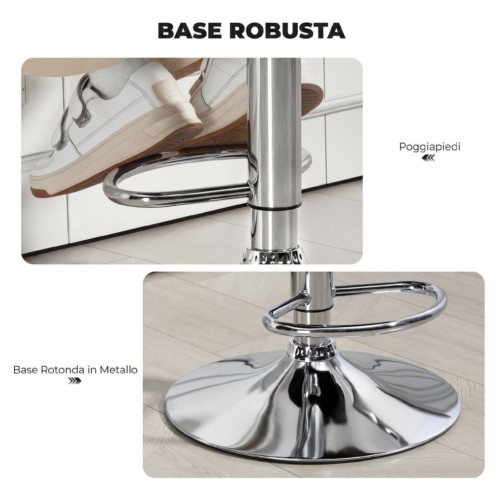 Adjustable Bar Stool. Extra Large Swivel PU Leather Seat. Gray