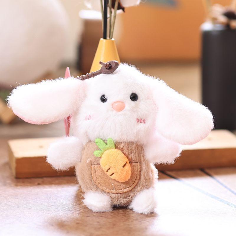 Милый плюшевый брелок в виде кролика с фруктами с мягким полиэстеровым наполнителем для украшения сумки