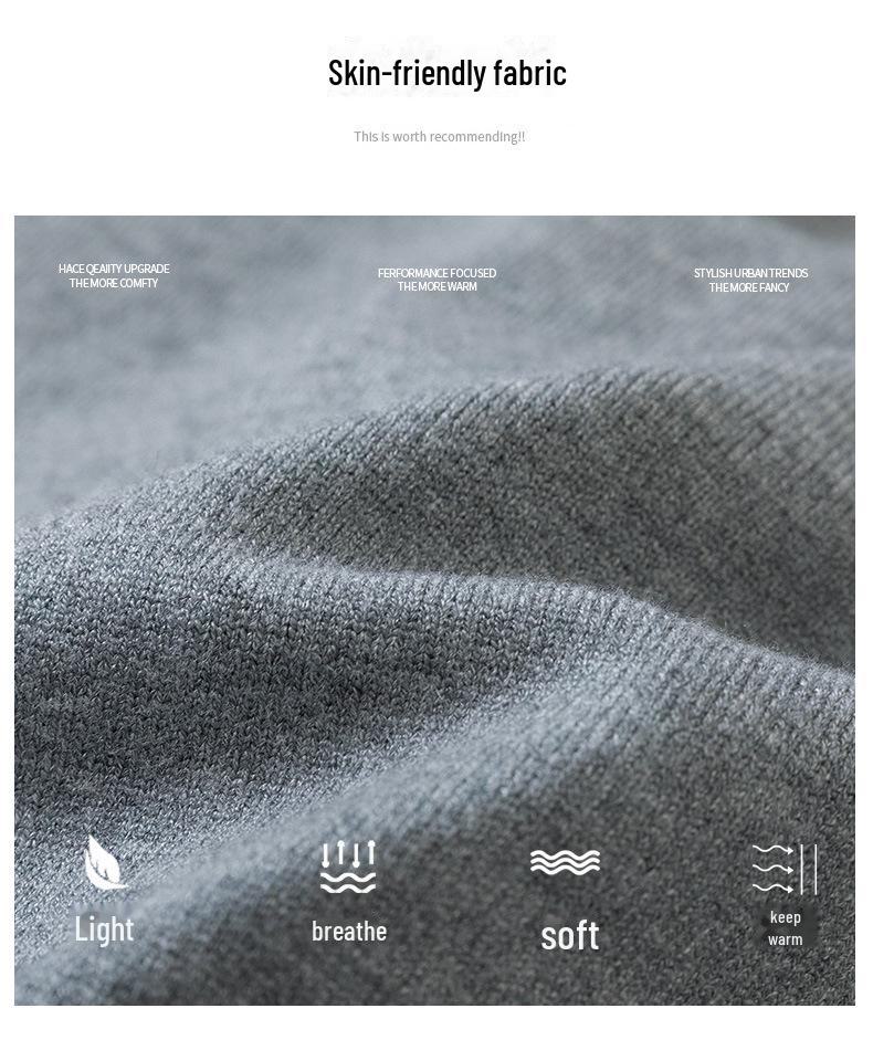 Мужская модная водолазка с защитой от катышков - модная однотонная трикотажная рубашка с длинными рукавами