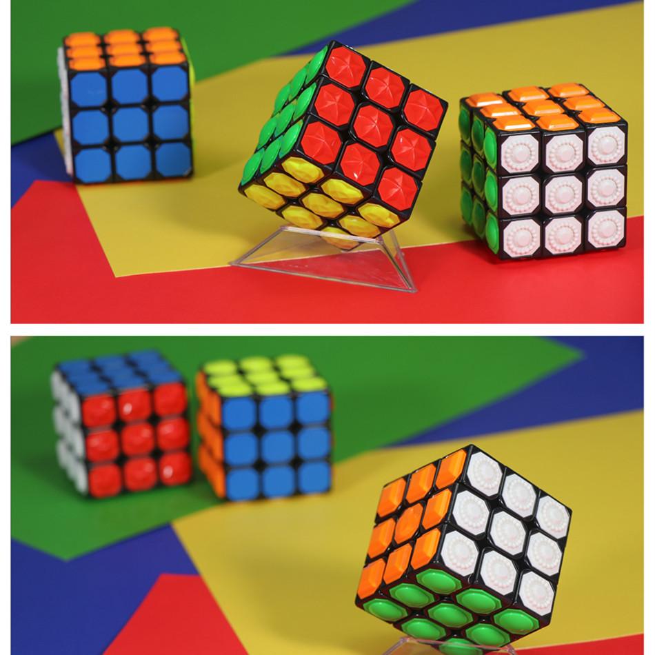 YongJun YJ 3x3x3 Кубик Рубика Головоломка Игровой Кубик Без наклеек Сенсорный для пальцев 3x3x3 Cubo Magico Игрушка Для Детей Детский Подарок вслепую Игрушка