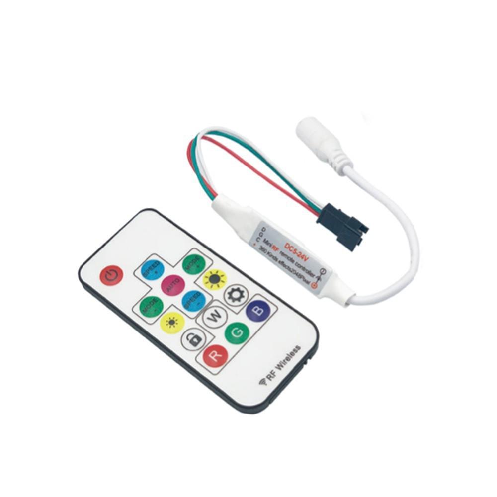 Bluetooth RGB LED-лента Контроллер, 24-клавишный пульт, Цвет Мечты, Лампа Лотос, 5В/12В/24В, Семицветный Диммер