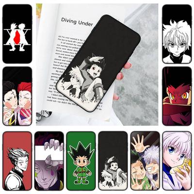 Мягкий черный чехол JW62 Hunter x Hunter для iPhone 16 15 Plus 14 13 Pro 8 SE XR XS Max P30 Nova 5T Y5P Y6 Y7 Y8P Y9 Realme C30 C33 C31 VIVO Y36 V27