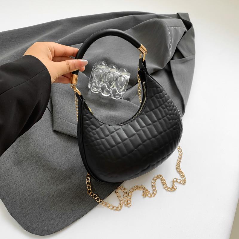 Повседневная сумка на одно плечо, однотонная женская сумка 2024 года, модная корейская версия новой простой и модной сумки под мышкой