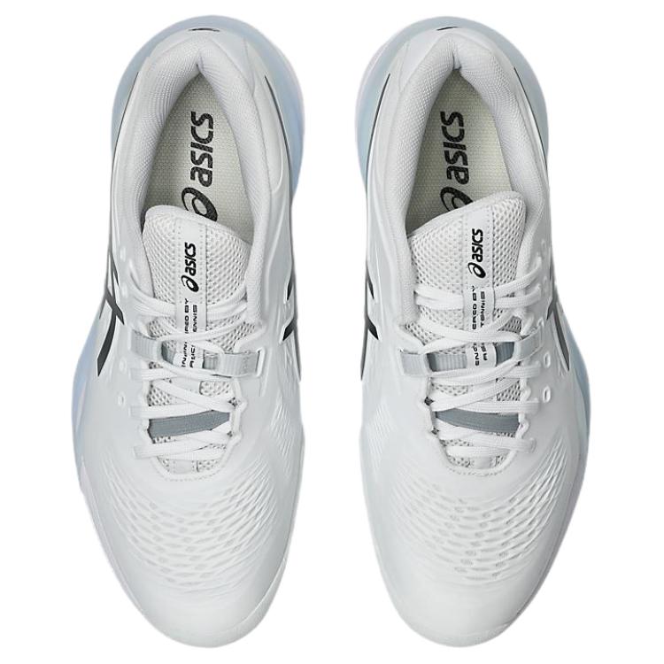 Asics GEL RESOLUTION X Устойчивые к истиранию Поддержка Низкие Теннисные Кроссовки Мужские Белый Черный 1041A487-100