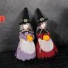 Funny Broom Witch Decoration Hug Pumpkin Halloween Witch Pendant  Haunted House