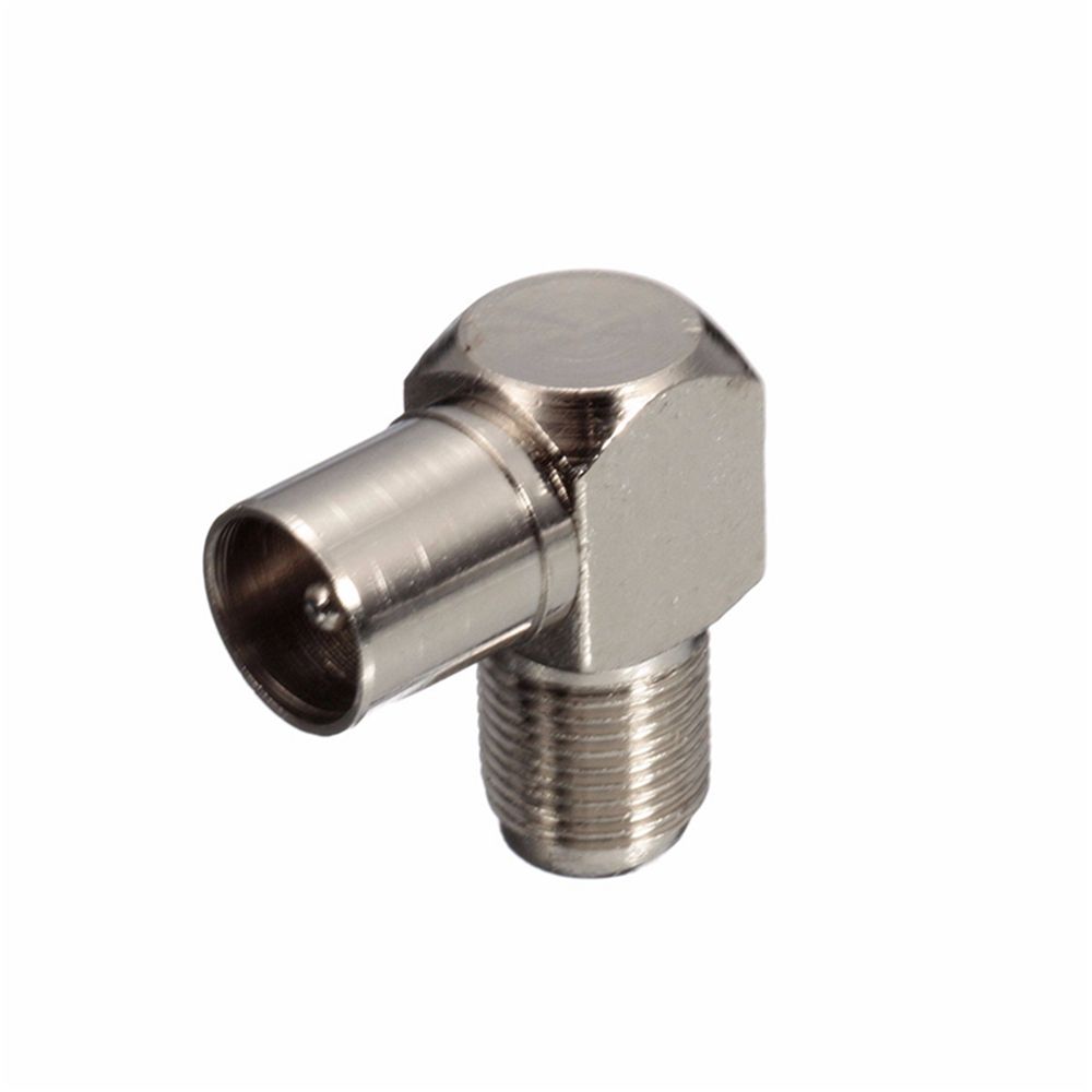 90 Degree RF Coaxial Right Angle F Male to F Female TV Aerial Antenna Plug Cable Connector Adapter