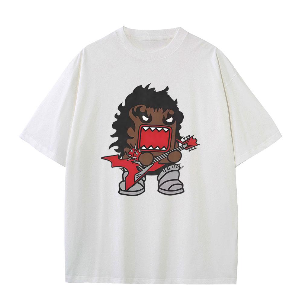 Domo Kun Funny Meme T Shirt Unisex Women Gothic Metal Rock Style Tshirt Unisexs Punk Oversized Short Sleeve Tshirts Unisex Streetwear
