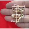 5Pcs Antique Metal Catch Curved Buckle Horn Lock Clasp Hook Jewelry Box Padlock MIT