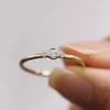 Accessories, Fashionable Light Luxury Exquisite Micro-Inlaid Three-Diamond Zircon Wedding Ring, Simple Tail Ring