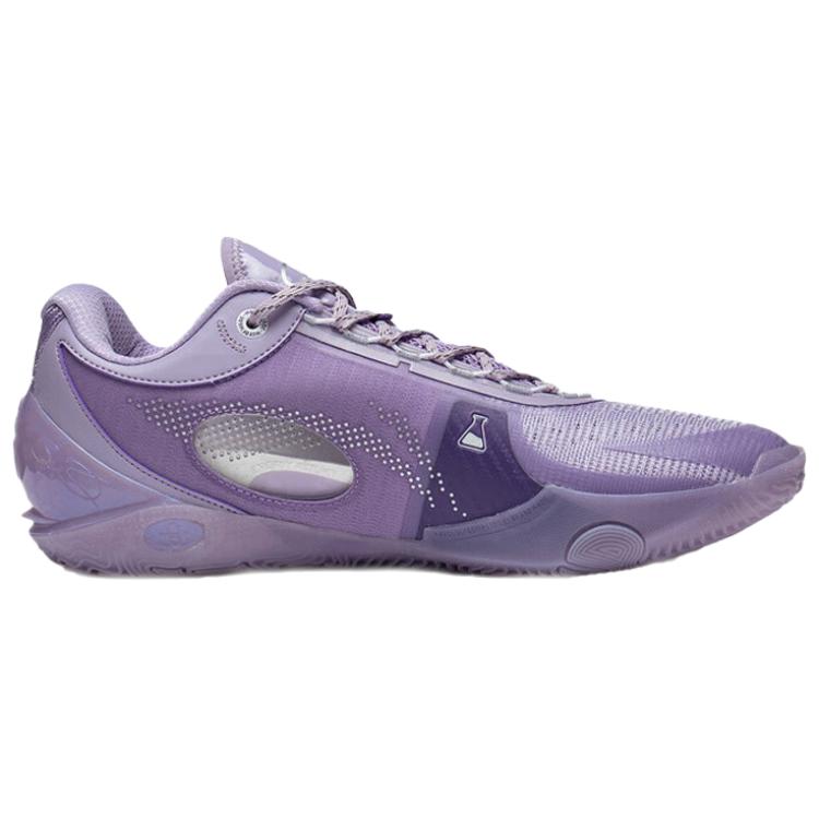 Li Ning Wade 808 3 Ultra Амортизация TPU, Износостойкие Низкие Баскетбольные Кроссовки Мужские Лунный Фиолетовый ABAT051-AN