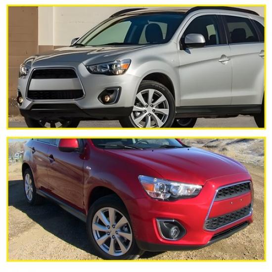 2Pcs/Set Front Fog Lamp Light Cover Bezel Trim For Mitsubishi Outlander 2013-15