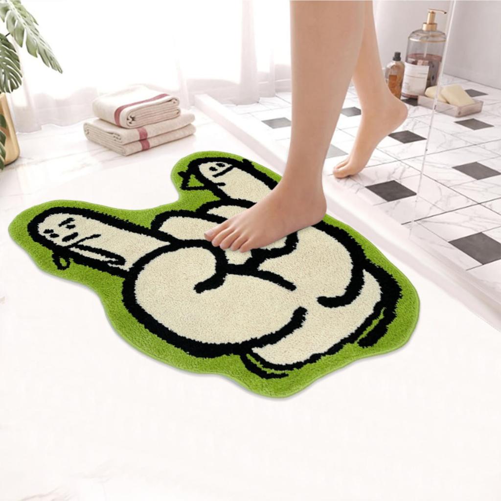 Gesture Floor Mat Flocking Bathroom Mat Absorbent Toilet Non- Mat Living Room Coffee Table Sofa Carpet