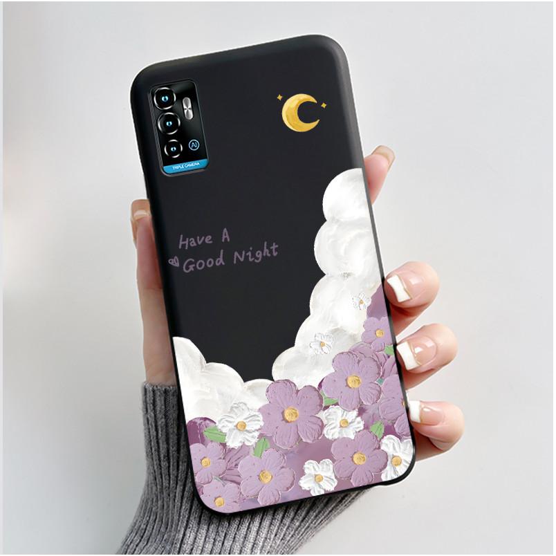Милый Мультяшный Чехол Для ZTE Blade A71 Чехол-Крышка Для Optus X Swift 5G Печатный Корпус Защитная Крышка Мягкий Силикон Черный Корпус