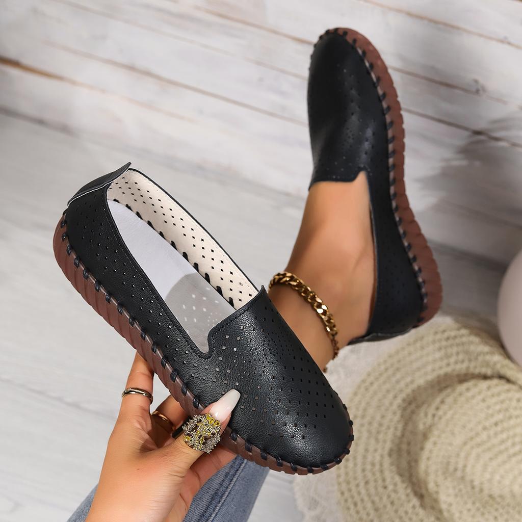 2024 Женские мокасины Повседневная обувь Модная дышащая обувь из натуральной кожи Кроссовки Женские туфли на плоской подошве Женская обувь