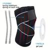 Sports Spring Support Strips, Outdoor Running Fitness Mountaineering Knee Pads, Straps, Double Pressurized Knee Pads