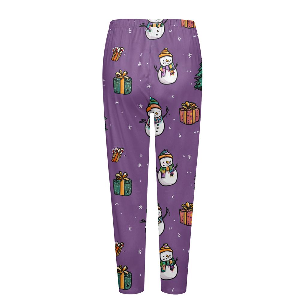 Женские рождественские облегающие эластичные повседневные брюки для йоги