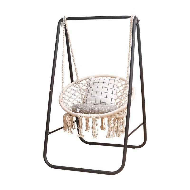 Cotton Rope Hammock Chair with Stand