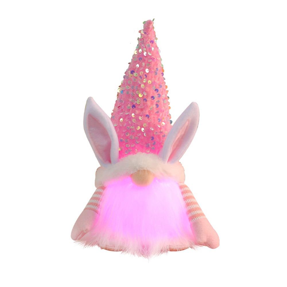 Мягкая пасхальная светящаяся кукла-кролик, симпатичное украшение на Пасху, блестки, кукла-кролик, сувениры на вечеринку