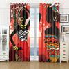 Роскошные африканские танцы женщина мужчина бесплатная доставка занавеска для окна для гостиной детская спальня ванная комната кухня дверь домашний декор2 шт.