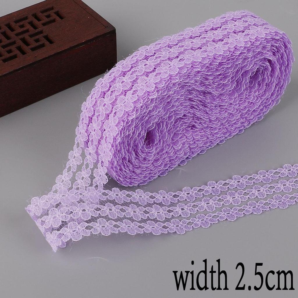 10 ярдов/упаковка 2,5 см неэластичные кружева три ряда сливового кружева DIY серьги ручной работы повязка на голову аксессуары материал