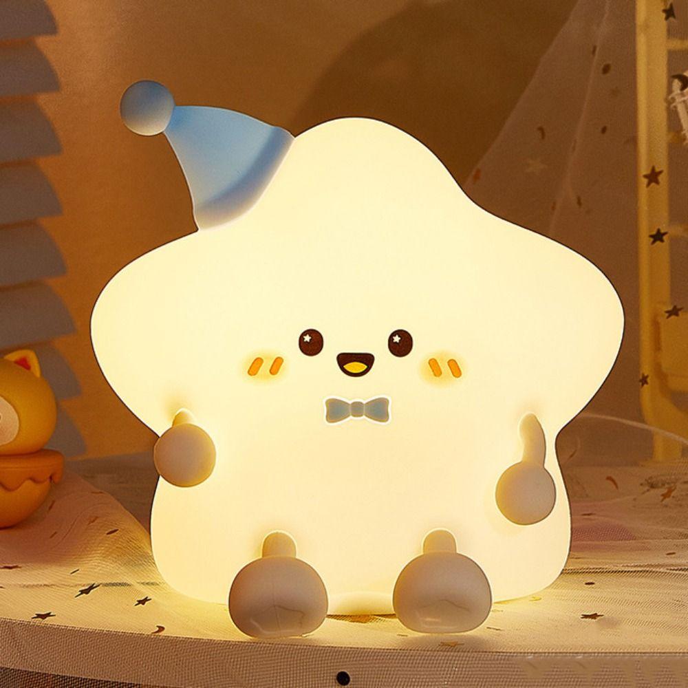Soft Silicone Sleeping Lamp Colorful Light Bedside Light Cute Touch Table Lamp Kids Room