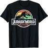 Jurassic World Skeleton Logo Retro Sunset T-Shirt