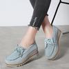 Fashion Macrame Women's Loafers Cow Suede Platform Shoes Slip-on Mother Shoes Walking Shoes Moccasins